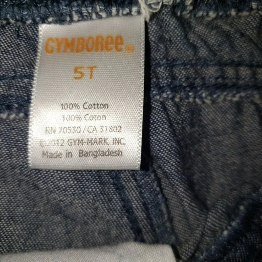 Gymboree Girls 5T Roll‎ Cuff Cargo Chambray Pant Bl